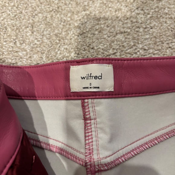 Aritzia Melina pink leather pants size 0 - Picture 2 of 3